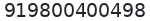 WhatsApp number